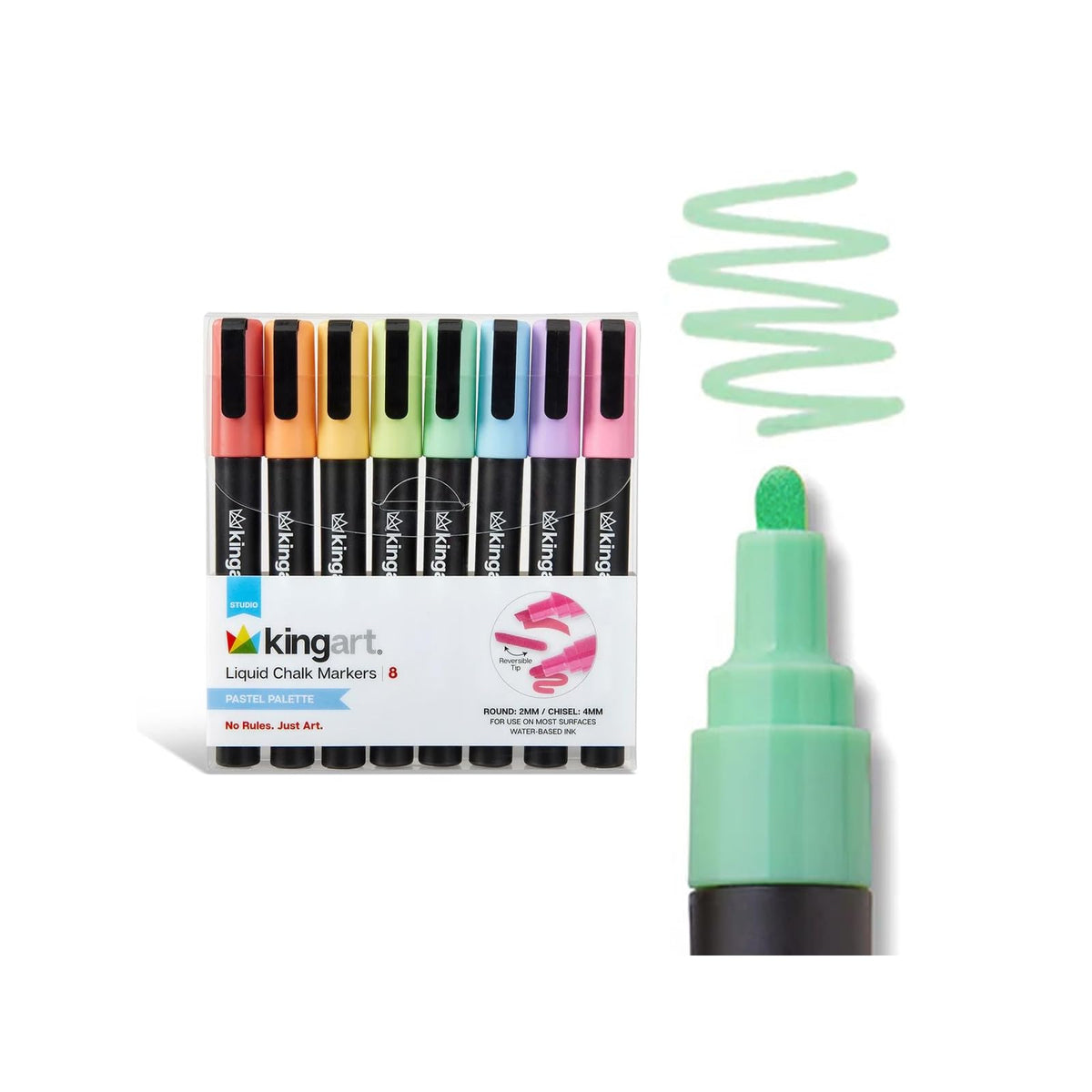 KINGART Marking Pen, 1 Count (Pack of 8), Pastel