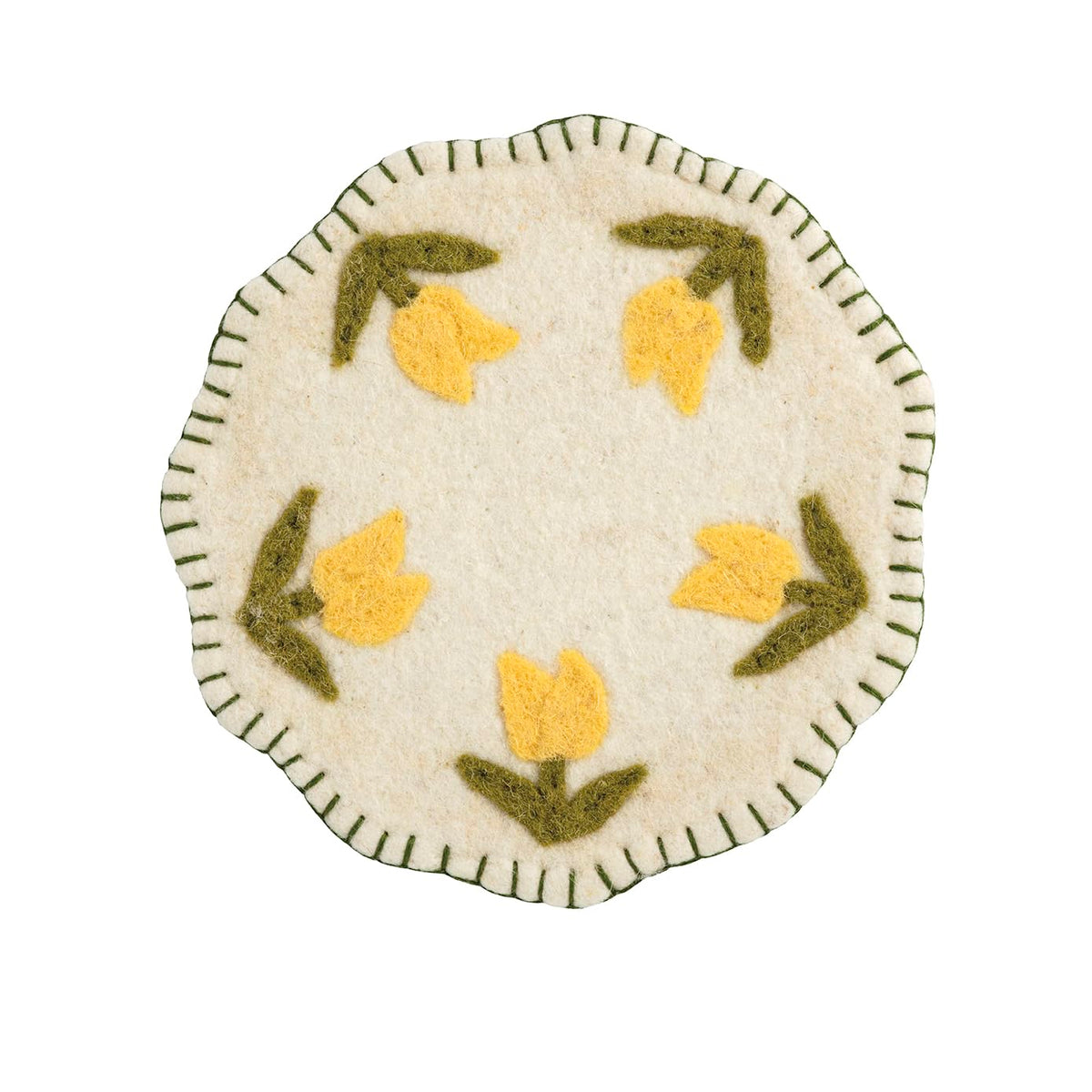 Mud Pie Trivet, 8" dia, Yellow