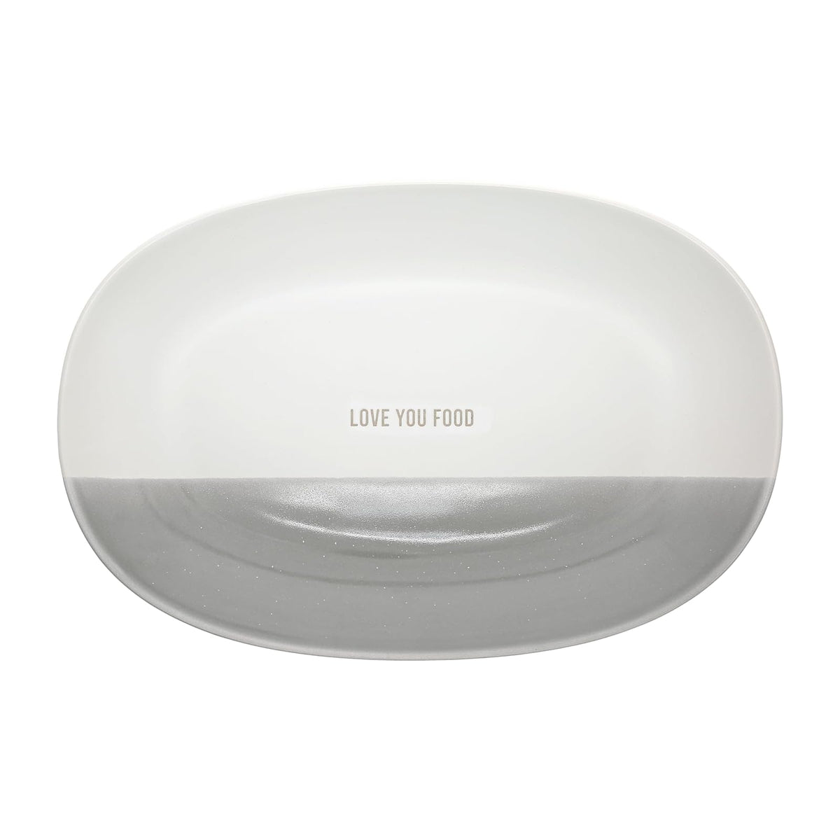 Pavilion Gift Company Dishware Plate, 17", Off-white, Gray