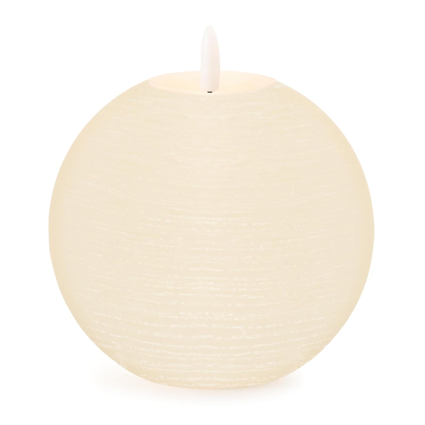 Melrose FIA Wick Candle, Round, Cream, Wax and Plastic, 5-inch Diameter