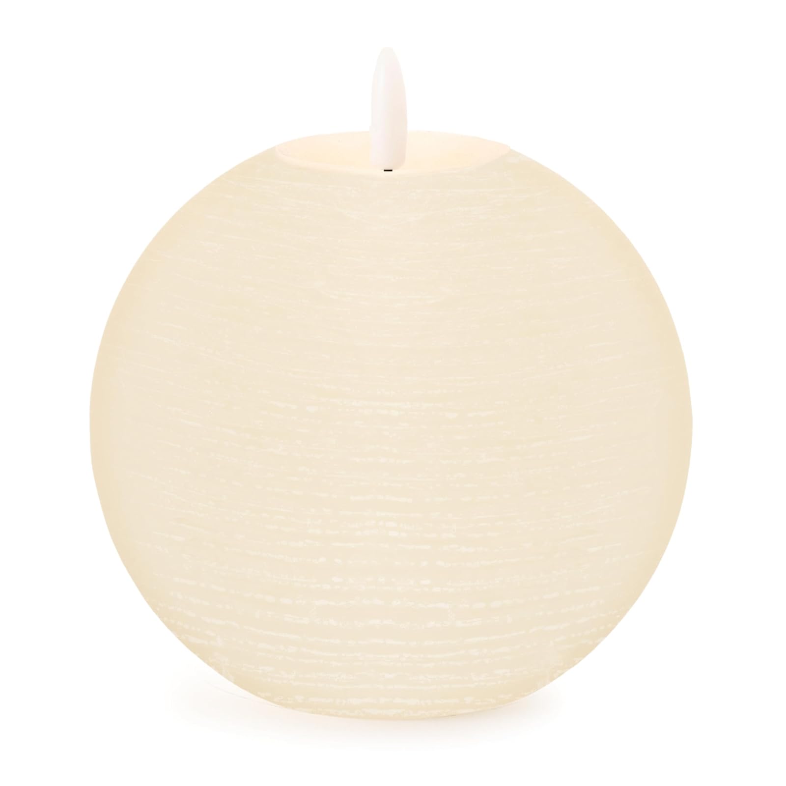 Melrose FIA Wick Candle, Round, Cream, Wax and Plastic, 5-inch Diameter