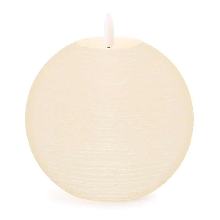 Melrose FIA Wick Candle, Round, Cream, Wax and Plastic, 5-inch Diameter