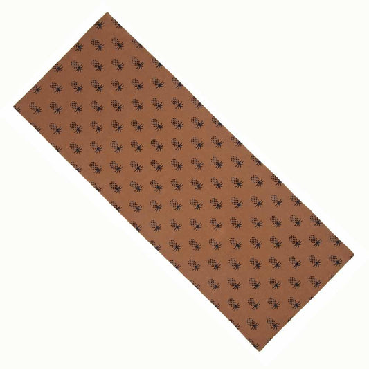 Home Collection by Raghu Pineapple Town Mocha & Black Table Runner, 18" x 18
