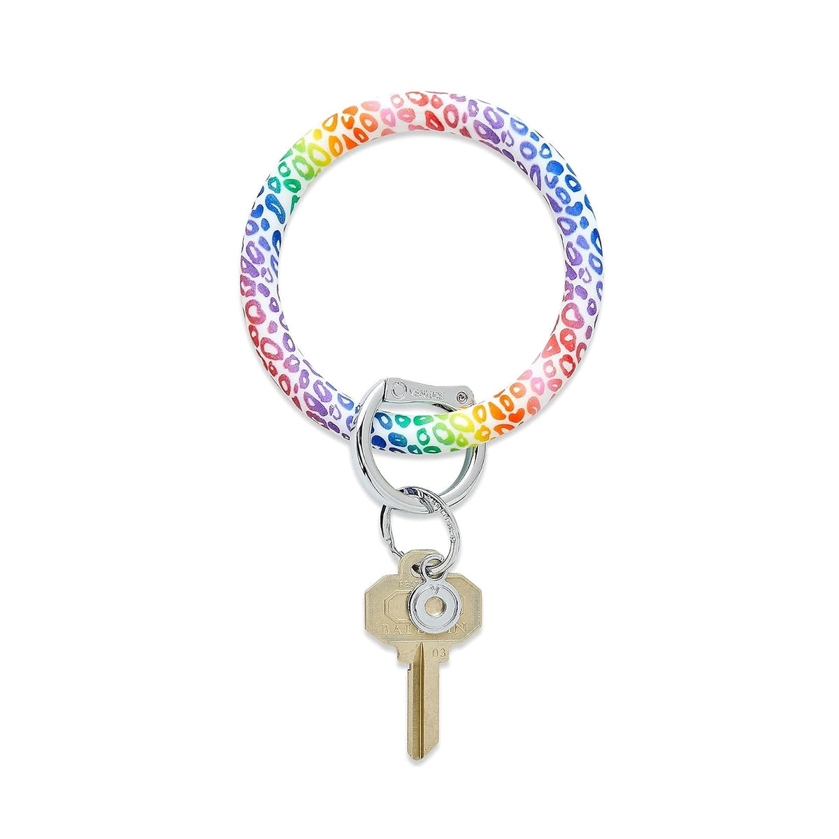Oventure Keychain, One Size, Rainbow Cheetah