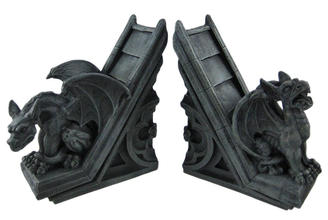 Pacific Trading Gothic Gargoyle Sculptural Bookends Book Ends