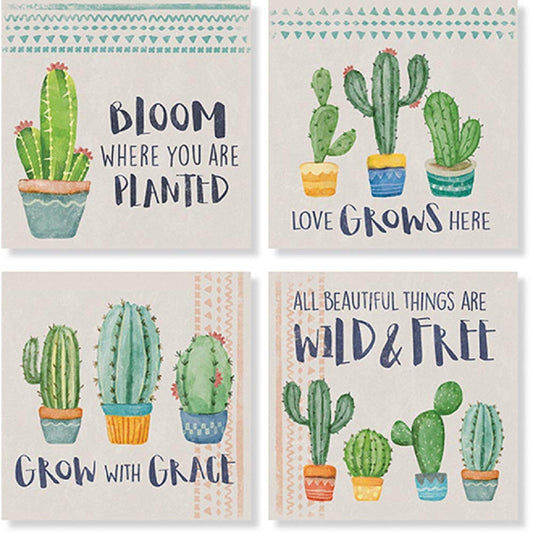 Carson"Cactus" Square House Coaster Set