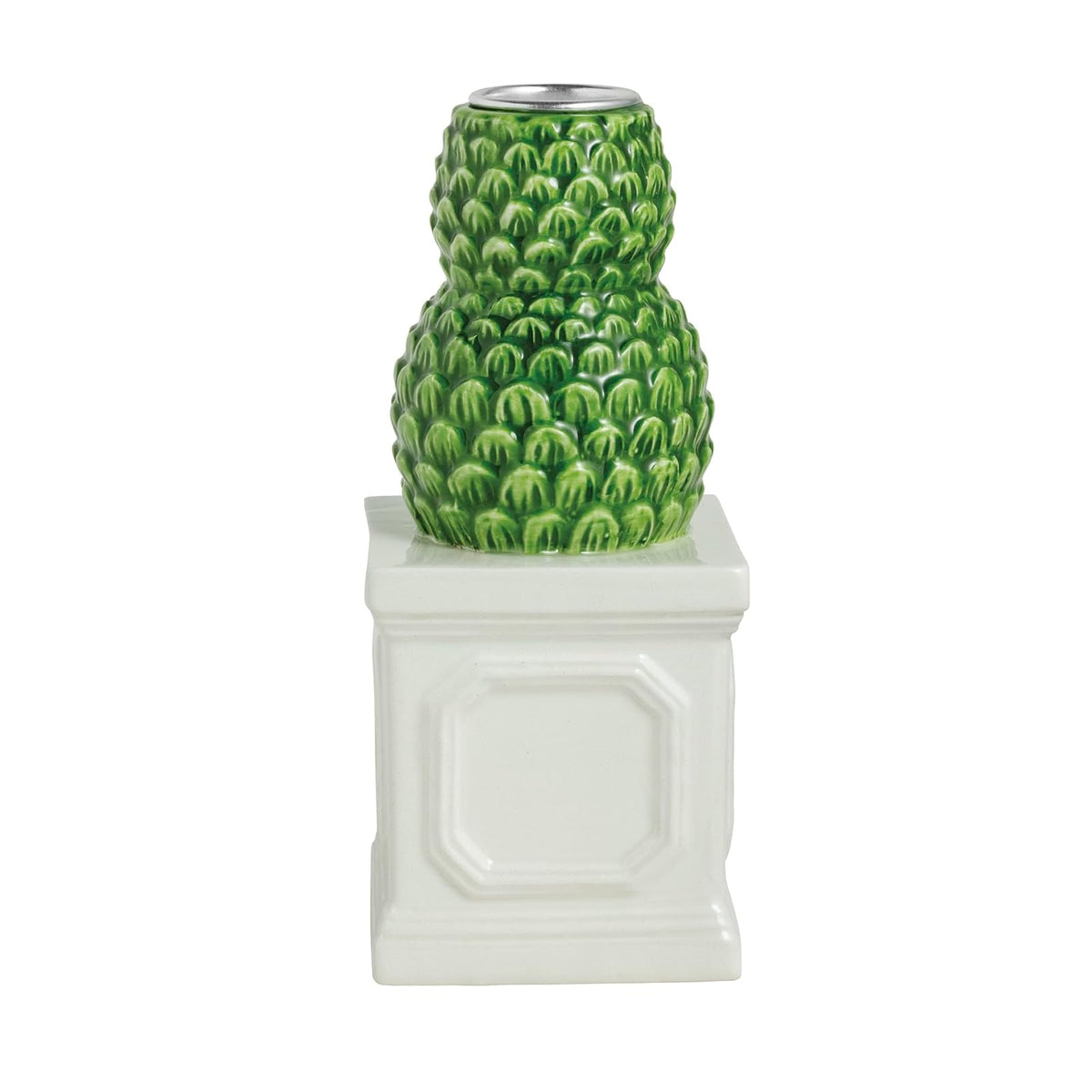 Mud Pie Candle Holder, 5", Green