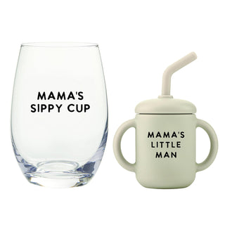 Stephan Baby Drinking Cup, 17 Ounces, Mama + Lil Man
