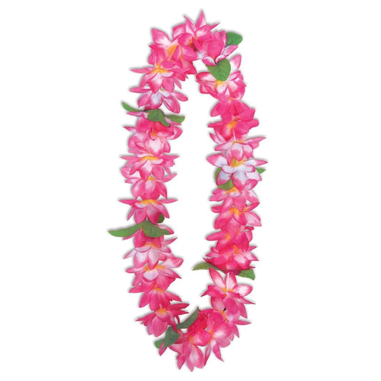 Beistle Pink Plumeria Fabric Lei- 1 pc.