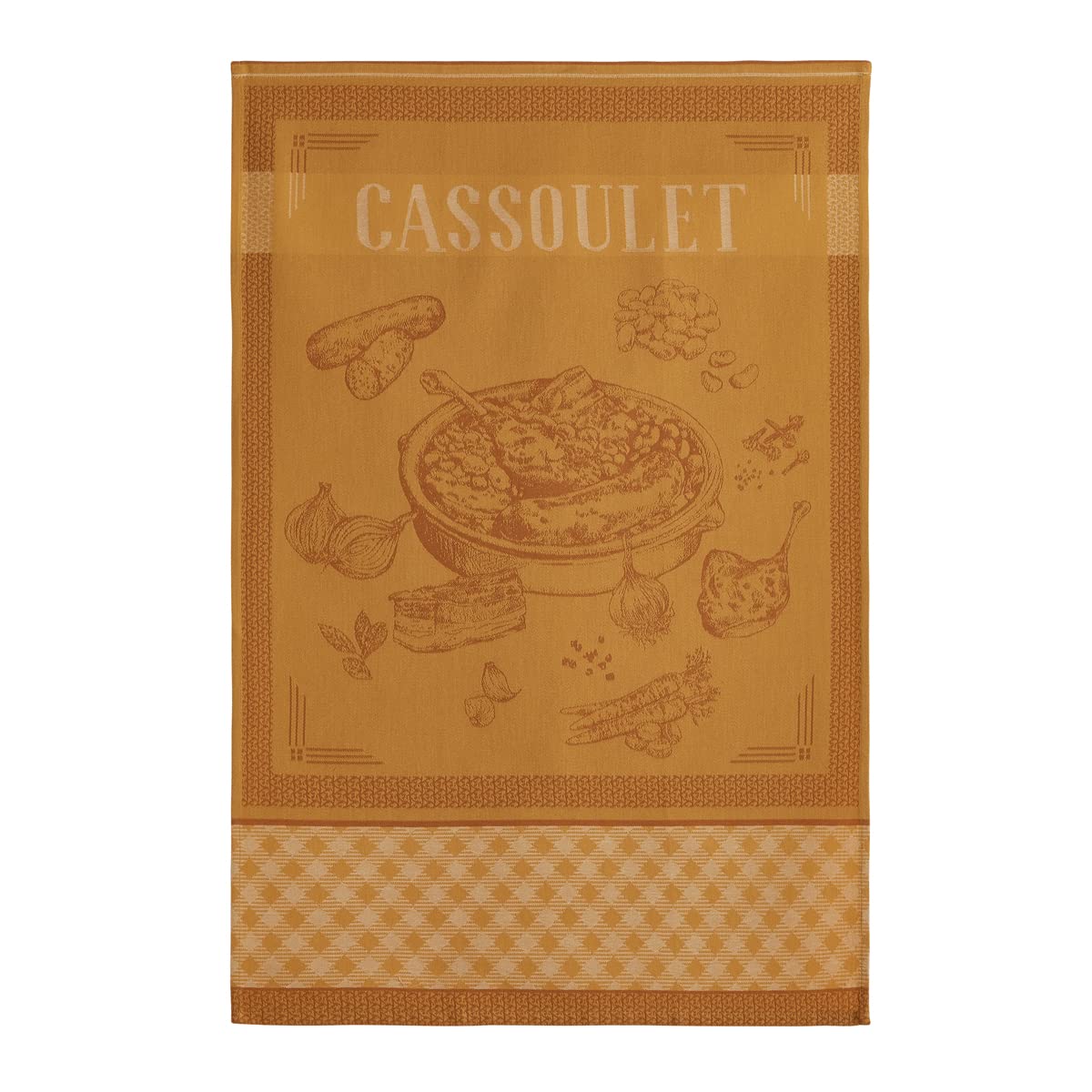 Coucke French Cotton Jacquard Towel, Cassoulet, 20-Inches by 30-Inches, 100% Cotton