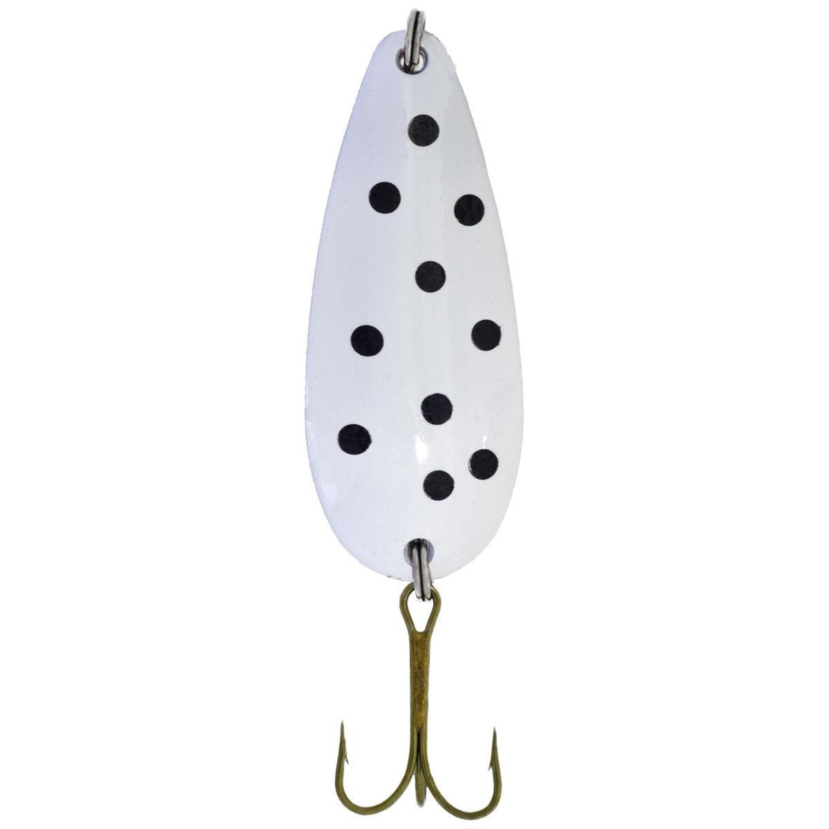 Sierra Spoon Fishing Hook, 1/2-Ounce, White/Black Dot Crd