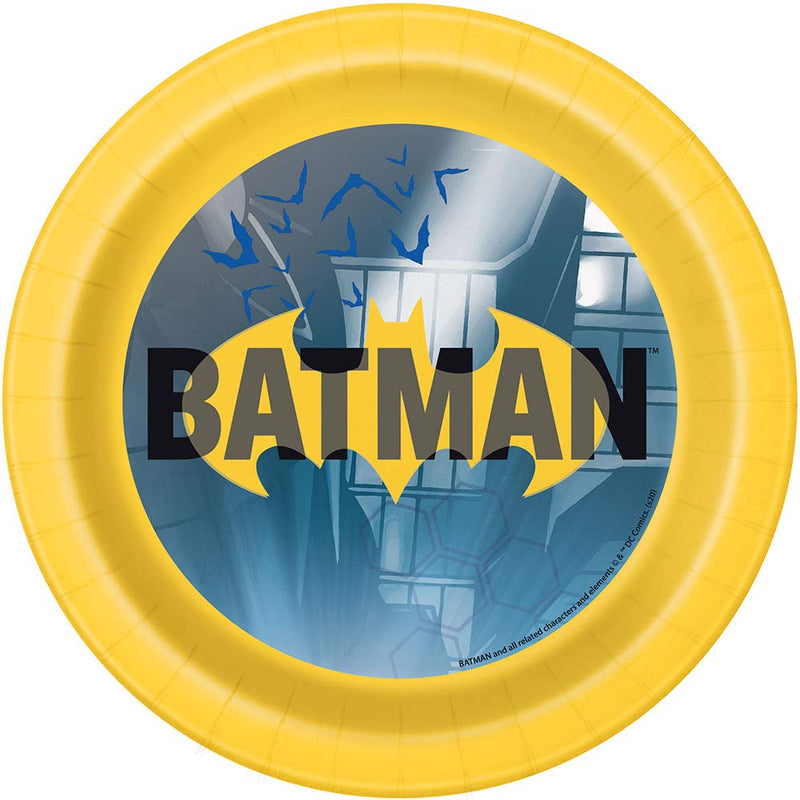 Batman Round Dessert Plates - 8 Pcs