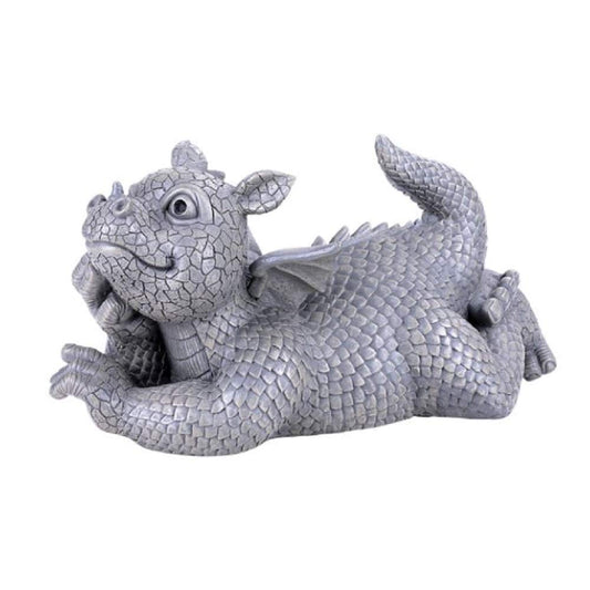 Pacific Trading Giftware Garden Dragon Daydreaming Garden Display Decorative Accent Sculpture Stone Finish