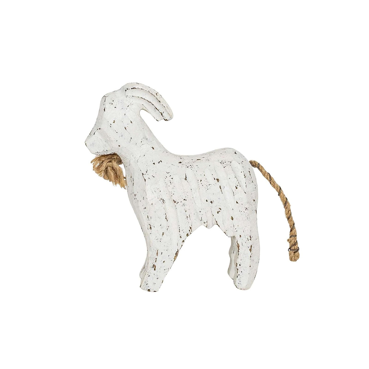 Foreside Home and Garden Figurine, 7 x 2.75 x 5.5", White