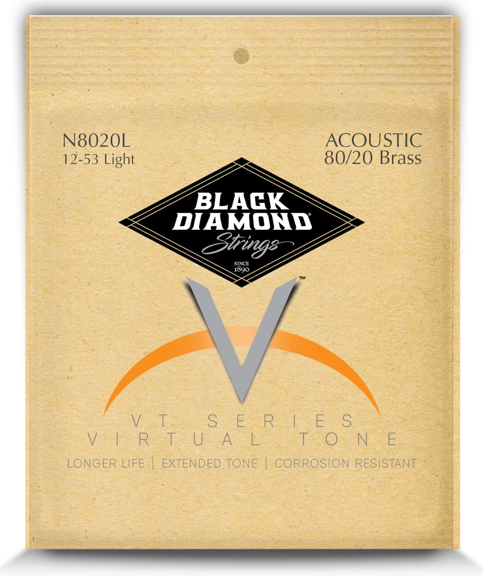 Black Diamond Strings® N8020L Acoustic 80/20 Brass Wound Light .012P.016P.024B.032B.042B.053B