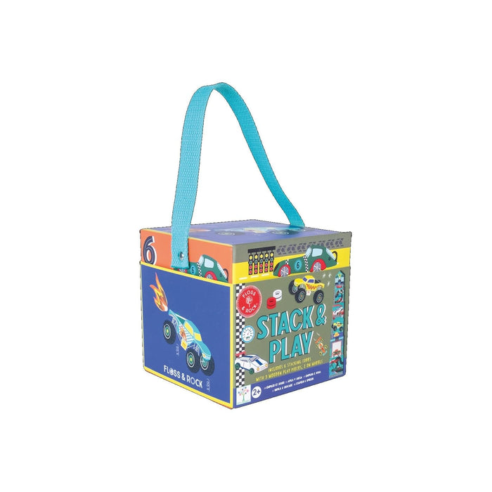 Floss & Rock Toy Building Block, 13 cm x 13 cm x 13 cm, Cars