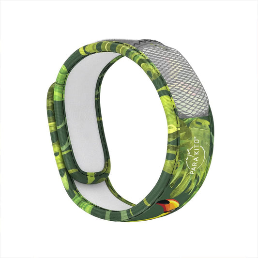 PARA'KITO Mosquito Insect & Bug Repellent Wristband - Waterproof, Outdoor Pest Repeller Bracelet w/Natural Essential Oils (Tropic)