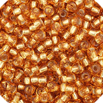 John Bead Craft Bead, 11/0, Silver Lined Gold