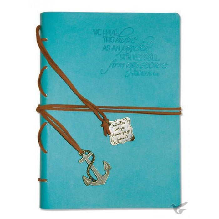 Divinity Boutique Journal, Hope as an Anchor with Aqua Charm (22875)