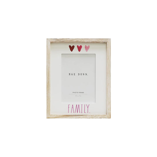 Rae Dunn Picture Frame, 5 x 7 Inch, "Family" - 5 x 7 Inch