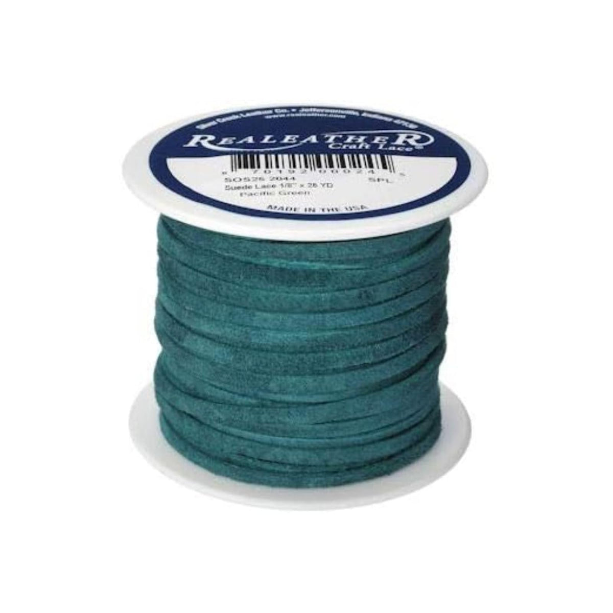Realeather Thread Cord, 1/8 in. x 25 yd., Pacific Green