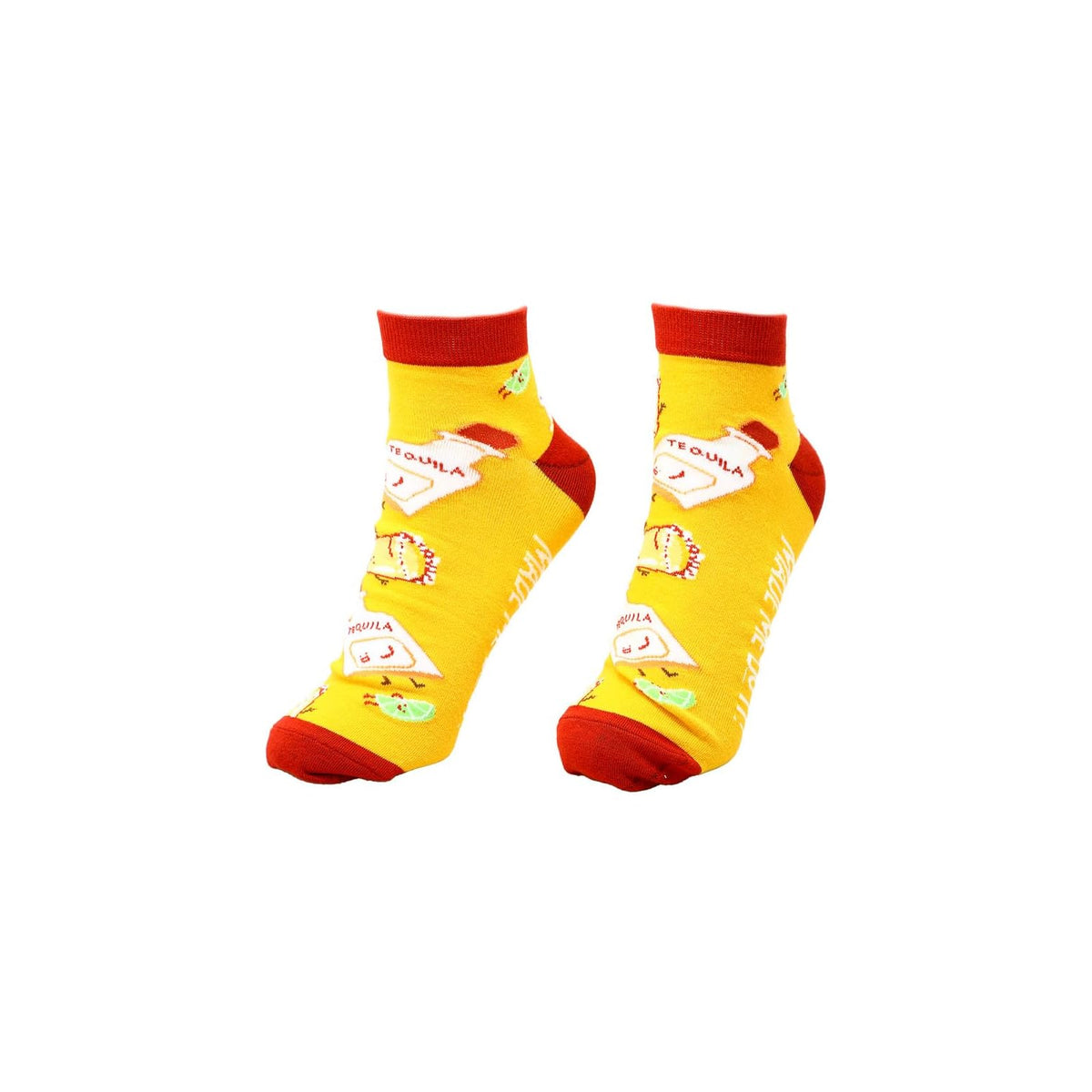 Pavilion Gift Company Socks, Yellow, Red, White, Ankle Socks