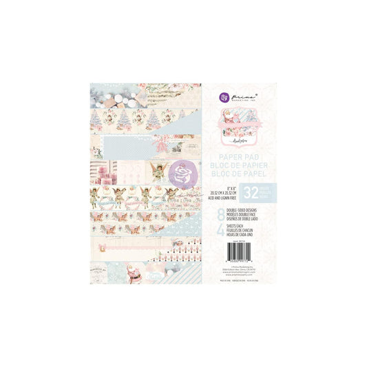 PRIMA MARKETING INC Sheet Paper, 8"x8" Paper, Christmas Sparkle 8"x8" Paper Pad