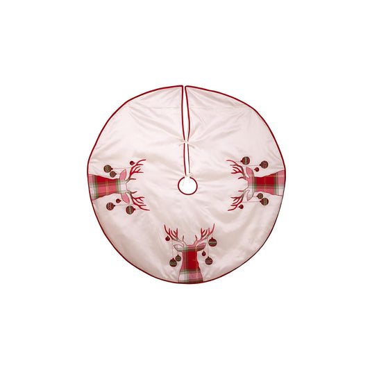 Kurt S. Adler Tree Skirt, 60 Inch, White