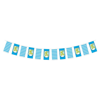Beistle Oktoberfest Pennant Banner, 10" x 12', Blue/White/Yellow,54243
