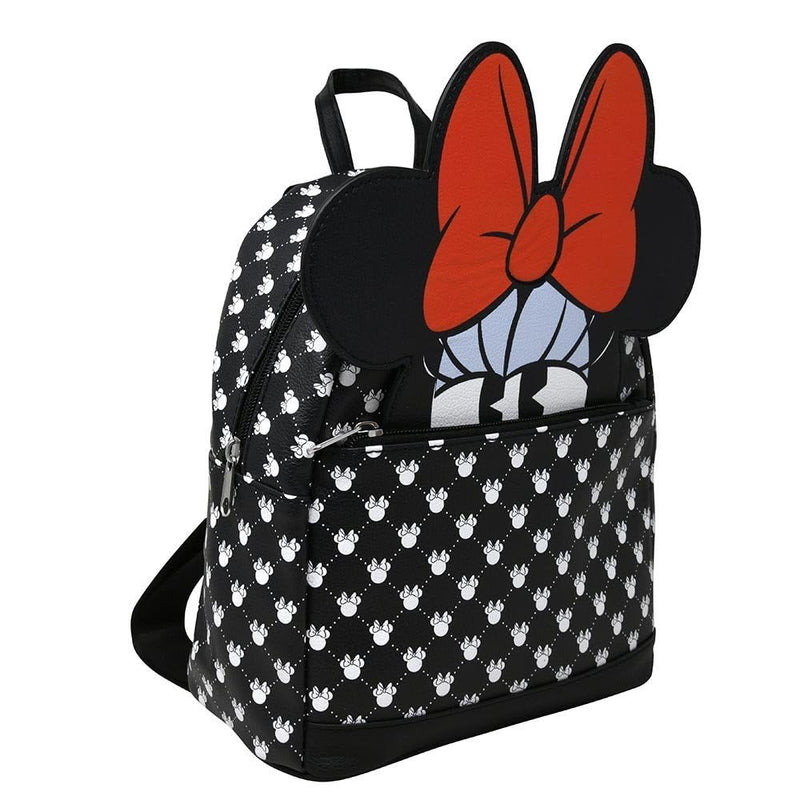 Disney Minnie Mouse 10" Mini Deluxe Eyes Backpack with 1 Front pocket