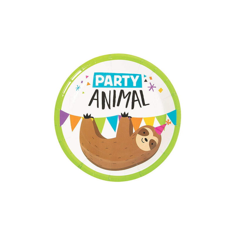 PARTY ANIMAL DESSERT PLATE - Party Supplies - 8 Pieces