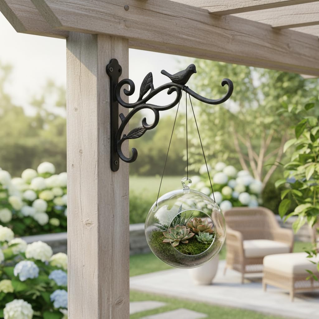 Comfy Hour 9.17 Inch Plant Hooks for Wall, Bird Plant Bracket