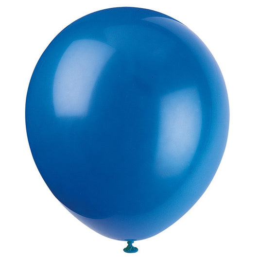 Unique Industries 12" Latex Royal Blue Balloons, 10ct