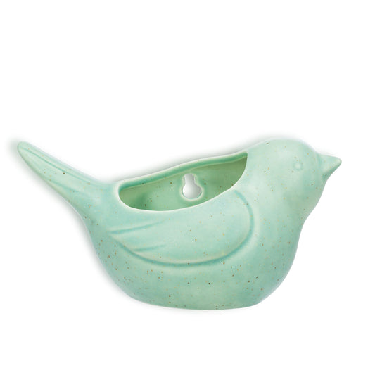 Abbott Collection 27-HAVEN-003-MINT Simple Bird Wall Planter, Mint