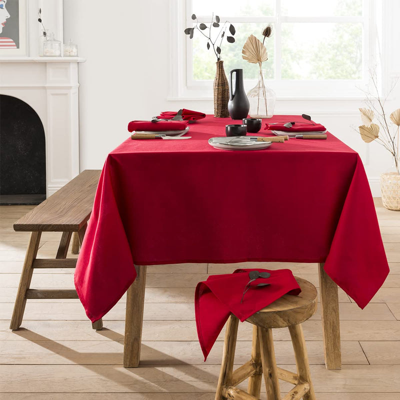 Coucke 3152192181511 Plain Square Cotton Tablecloth 180 x 180 cm, Cotton, Hermès, 180 x 180 x 0,03 cm