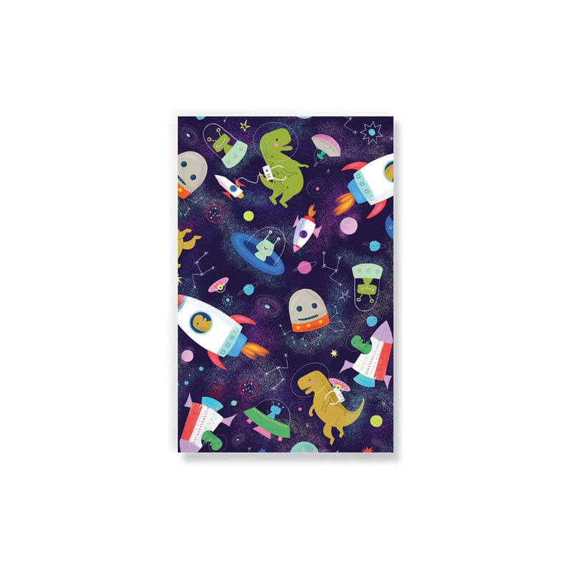 DENIK Space Dinos Classic Layflat Notebook, 8.25-inch Length, Office and School Supplies