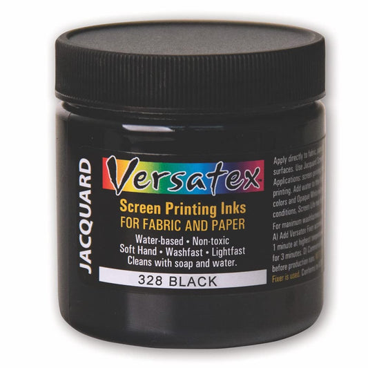 Versatex Print Ink by Jacquard, Semi-Transparent, Water-Based, 4oz Jar, Black