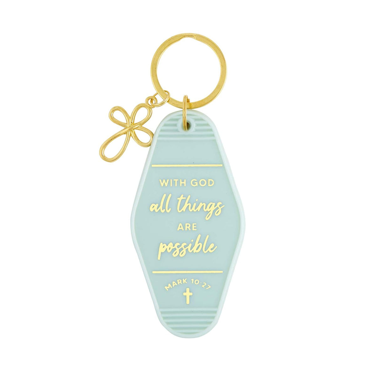 Creative Brands Keychain, 1.75 x 3.5-Inch, Mark 10:27