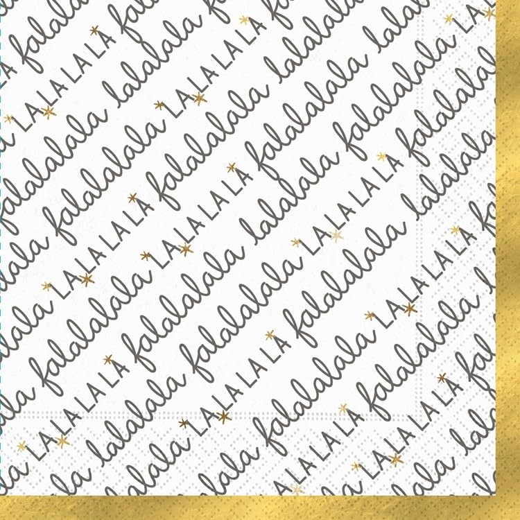 DESIGN DESIGN Script Fa La La La Luncheon Napkin, Party Supplies