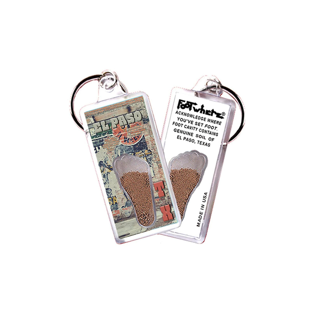 FootWhere Keychain, Small, Ep103 - Wall