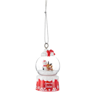 Ganz Snow Globe, 2.5 Inch, Red and White