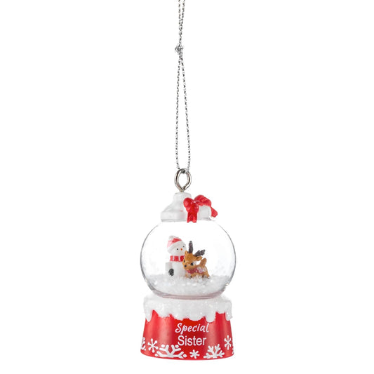 Ganz Snow Globe, 2.5 Inch, Red and White