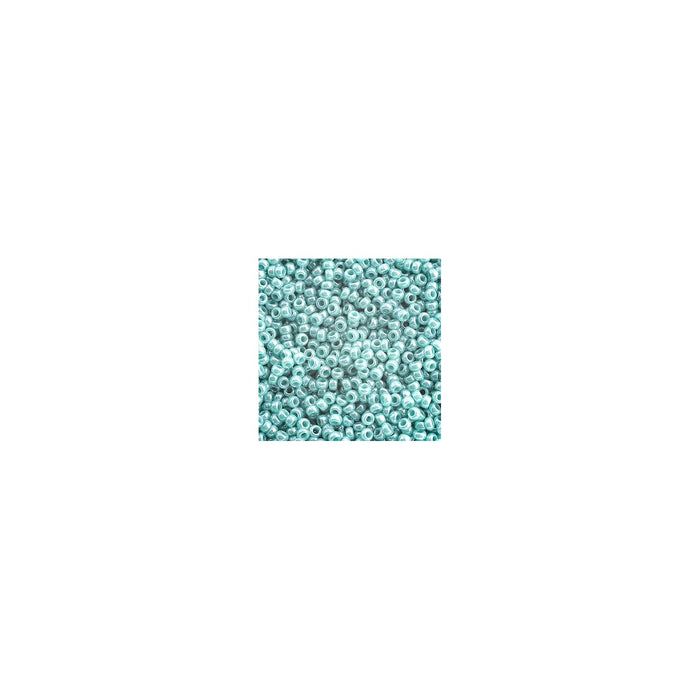 John Bead Craft Bead, Small, Turquoise Green Opaque Luster