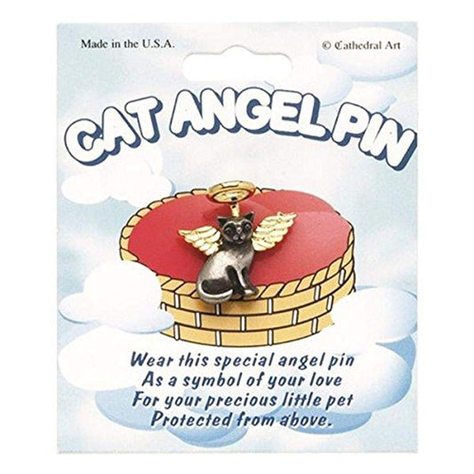 Cathedral Art TPA101 Cat Angel Pin, Comes on Card