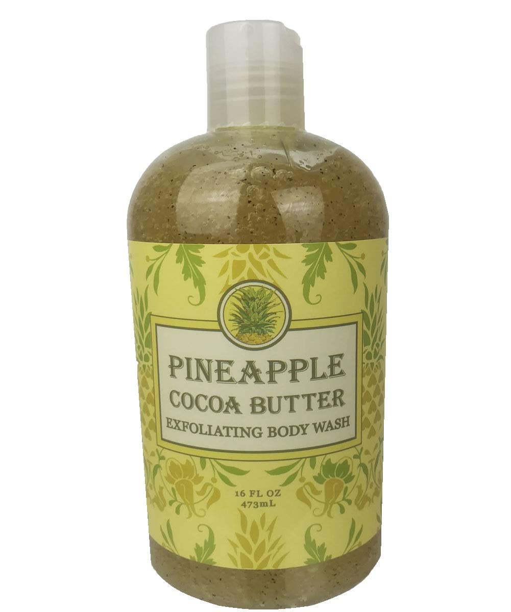 Greenwich Bay Exfoliating Body Wash, Enriched with Shea Butter, Blended with Loofah and Apricot Seed 16 oz (Pineapple)