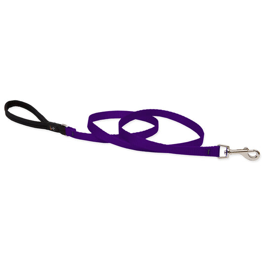 Lupine Pet Basics 1/2" Purple 4-foot Padded Handle Leash for Small Pets