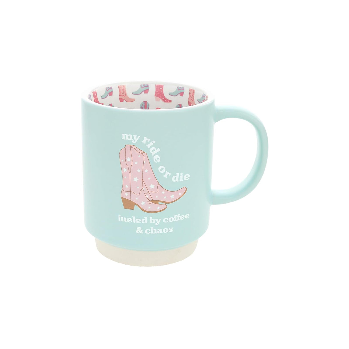 Pavilion Gift Company Drinking Cup, 15 Ounces, Green, Pink
