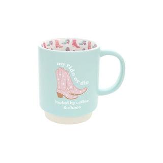 Pavilion Gift Company Drinking Cup, 15 Ounces, Green, Pink