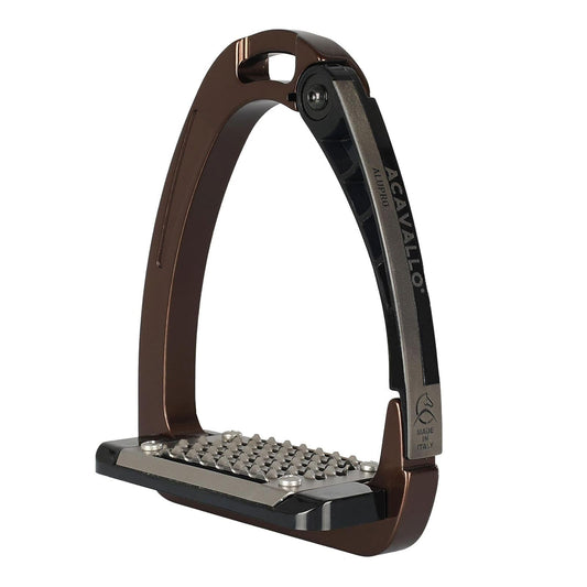 Acavallo Arena AluPro Safety Stirrup Brown ONE