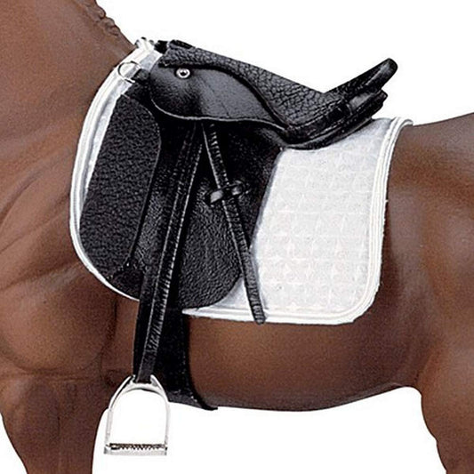 Breyer Horses Breyer Traditional Stoneleigh II Dressage Saddle - Black (1: 9 Scale), Multicolor